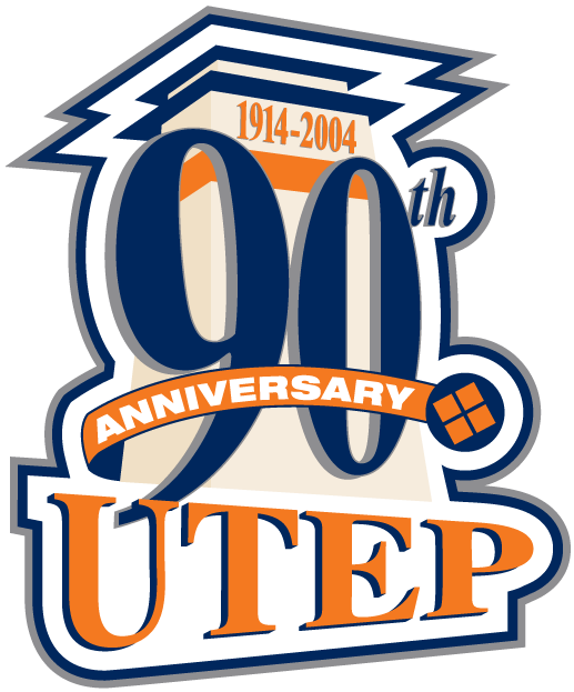 UTEP Miners 2004 Anniversary Logo iron on transfers for fabric